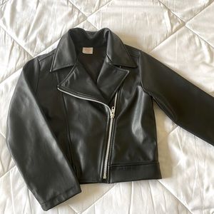Black faux leather jacket